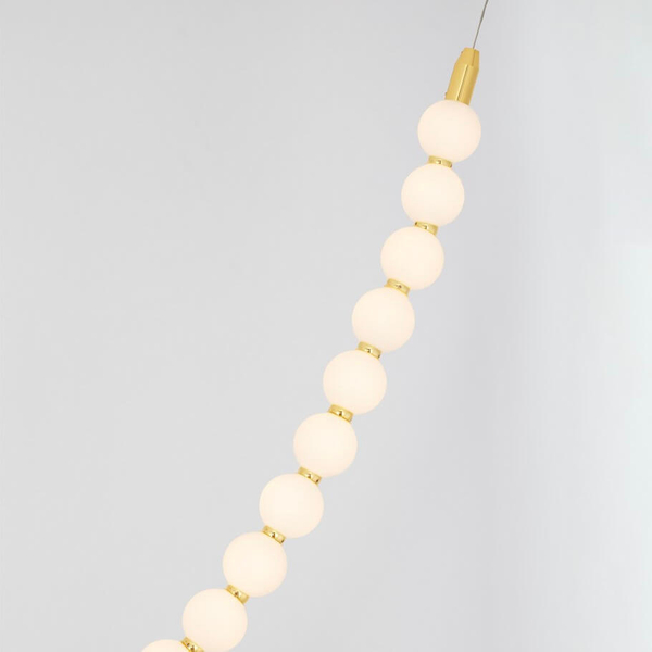 Lampa zwisająca MOCA LE44208 LED 48W 3000K pearl bubbles biała złota