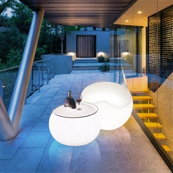 Lampa stojąca pufa Apple ES-SF026 Step LED 5W RGBW IP65 zmiana barwy biała