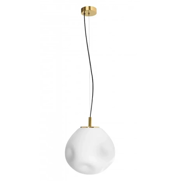 Kuchenna lampa wisząca Cloe 11062105 Kaspa nieregularna kula biała złota