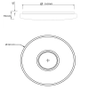 Sypialniany plafon RGB Realta R64401005 RL Light LED 24W 2700-6500K srebrna