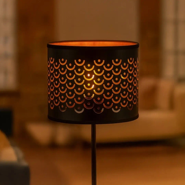 Ażurowa podłogowa lampa Morgan ML2237 do salonu do czytania czarny