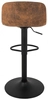 Krzesło regulowane Stor Pu KH010100942 z oparciem brązowe