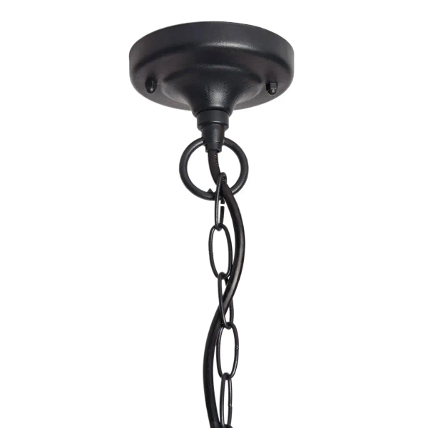 Klasyczna lampa wisząca Castelo ABR-LWZ-IP44-CAST na łańcuchu IP44 czarna