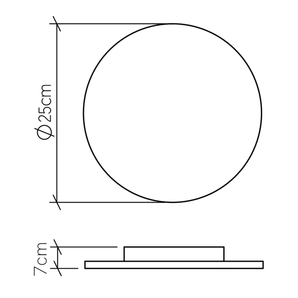 Ścienna lampa okrągła Clean QN-CLEAN-LED-WB-25-TEAK LED 8W 3000K brązowy