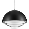 Kopułowa lampa wisząca Diverso ST-10055P black matt Step czarna