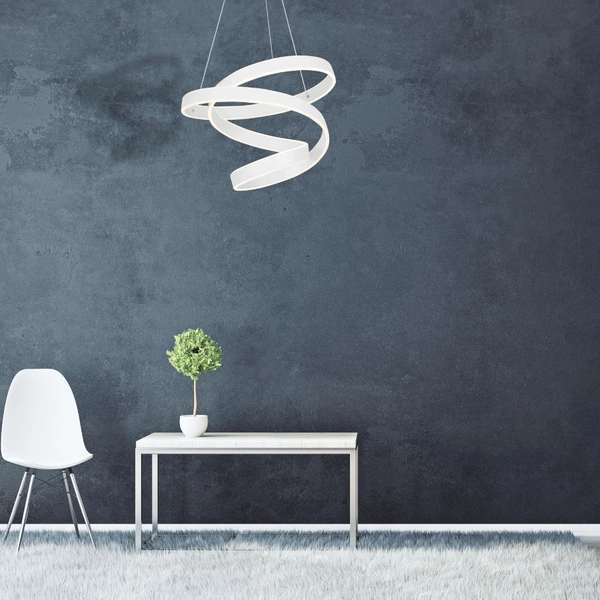 LAMPA wisząca ANDROMEDA ML5492 Milagro modernistyczna OPRAWA metalowy zwis LED 45W 4000K spirala biała