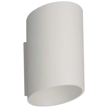 Lampa ścienna Slice metalowa tuba do przedpokoju biała