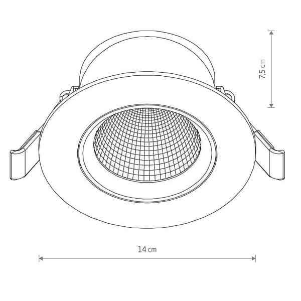 Kuchenna lampa podtynkowa Egina 10555 Nowodvorski LED 15W 3000K biała
