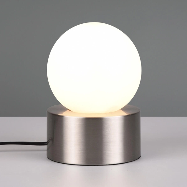 Sypialniana lampka stołowa Countess R59051007 RL Light bańka nikiel biały