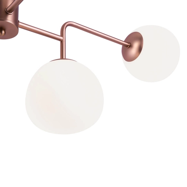 LAMPA sufitowa ERICH MOD221-PL-08-G Maytoni modernistyczna OPRAWA plafoniera molekuły szklane kule miedziana