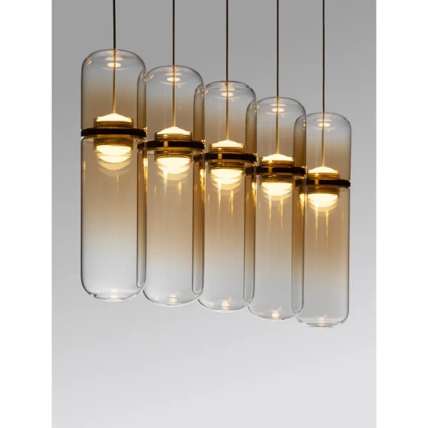 Żyrandol z 4 cylindrami REBALVO LE45202 LED 35W 3000k złota