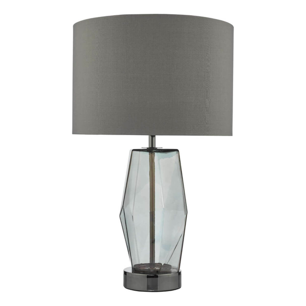 Nocna lampa szklana Mubina MUB4308 polerowany czarny chrom przydymiony