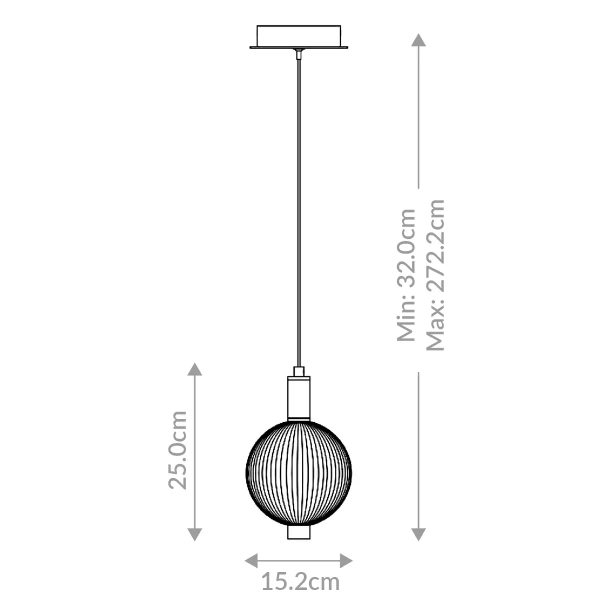 Okrągła lampa wisząca Palmas QN-PALMAS-1MP-BG LED 12W 3000K złota