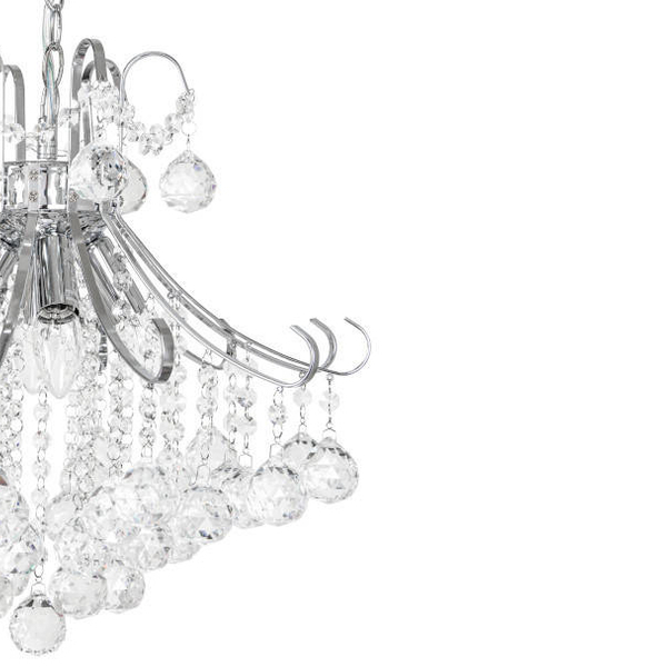 LAMPA wisząca Barcelona 6245/4 8C Elem metalowa OPRAWA crystal ŻYRADNOL glamour zwis chrom