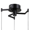 Lampa zwieszana Fuente PND-34395-3-BK LED 45W 3000K czarny przezroczysty