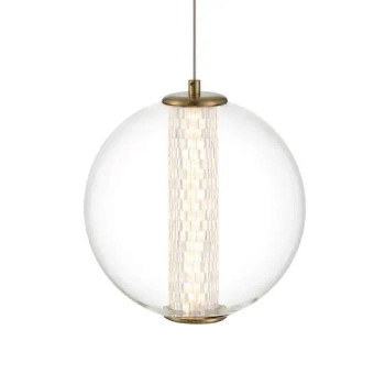 Wisząca lampa Atomo QN-ATOMO-1P-BG LED 9W 3000K szklana kula złoty