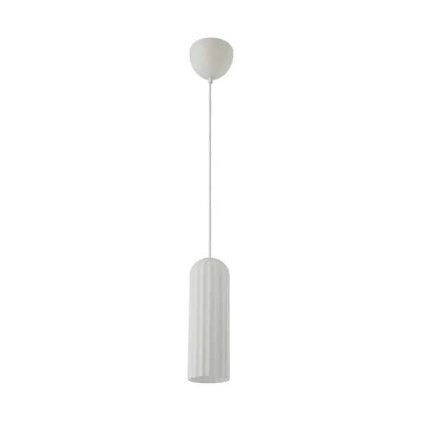 Szklana lampa wisząca MIELLA 2412523001 tuba nad stół biała