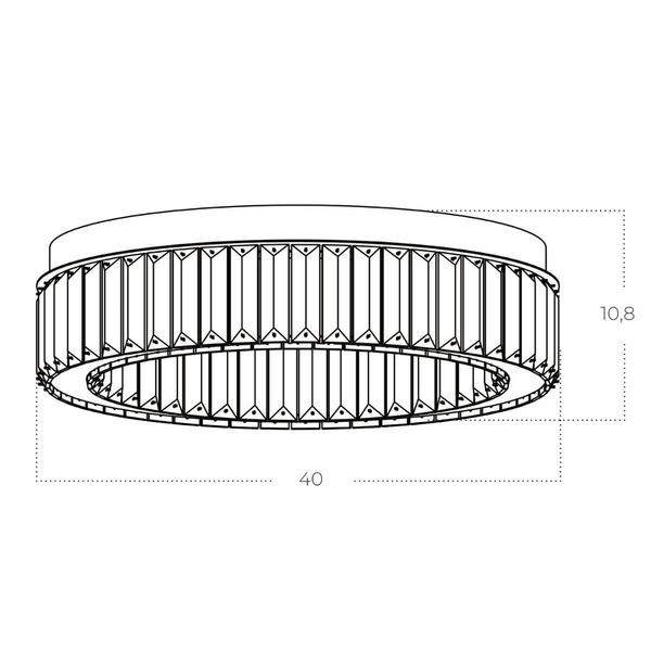 Plafon glamour SPARK AZ5782 Azzardo LED 30W 3000K kryształowy złoty