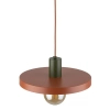 Lampa zwisająca do salonu Sila 10749 dysk metalowy zielony
