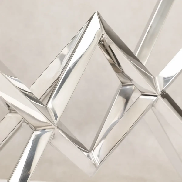 Szklany stolik kawowy Grand GR-C1590S Cosmolight srebrny przezroczysty