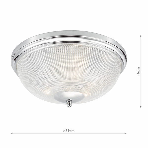 Łazienkowy plafon Arbor ARB5250 Dar Lighting szklany IP44 chrom