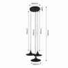 Kaskadowa lampa wisząca Retro ABR-LWRT-3xE27 Abruzzo czarna złota