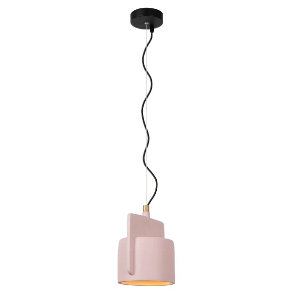 Okrągła lampa zwieszana NINJA 44415/16/66 Lucide różowy czarny