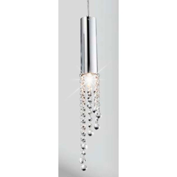Lampa wisząca DUERO 31-25241 LED 3W 3000K-3200K tuba crystal chrom
