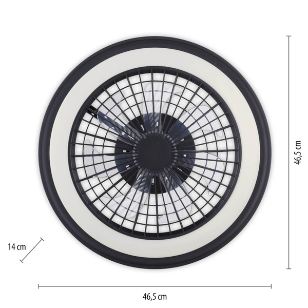 Plafon na pilot Brandon 14649-18 Just Light LED 36+5W 2700-5000K+RGB czarny