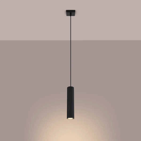 Podłużna lampa wisząca KARBON SL.1573 jadalniana tubka czarny