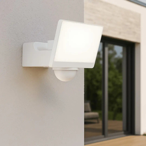 Zewnętrzny naświetlacz Davos ML2112 LED 30W 4000K PIR IP54 bialy