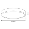 Okrągła lampa sufitowa MAQ ML0440 LED 32W 3000-6500K IP40 czarny