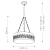 Lampa wisząca nad stół Sawgrass QN-SAWGRASS-3P-DG-O z łańcuchami złota
