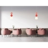 Lampa ceramiczna wisząca Latera PND-94331C-1S-MLTI różowa