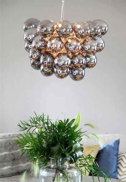 Wisząca lampa nowoczesna Gross 4200440-4505 szklane kule przydymione