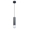 Podłużna lampa wisząca Macera PND-33849-1-BK tuba kula biała czarna