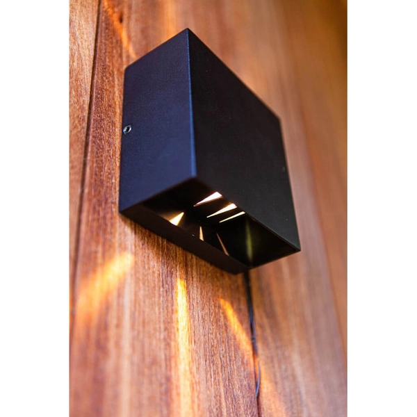 Elewacyjna LAMPA zewnętrzna GEMINI BEAMS 5104005118 Lutec metalowa OPRAWA kinkiet LED 10W 4000K kwadratowy IP54 szary