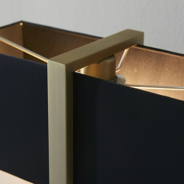 Stołowa lampa frame L&-193061 Light& z abażurem czarnym mosiądz