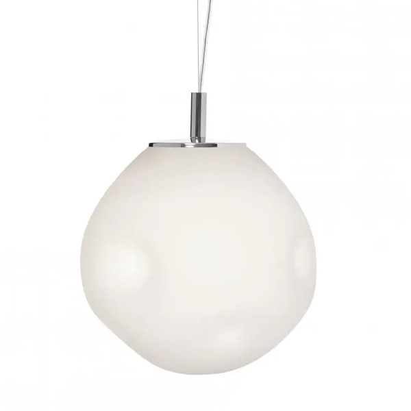 Metalowa lampa zwisająca Cloe 11065103 Kaspa do kuchni biała chrom