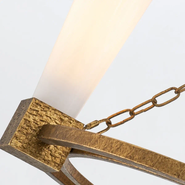 Łańcuchowa lampa wisząca Kristy KRISTY4-DG-OPAL tubki biała złota