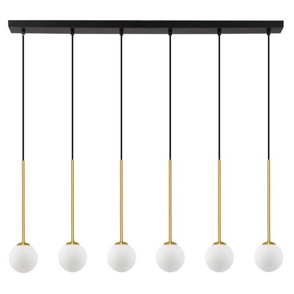 Molekułowa lampa wisząca CHAO LE44269 nad stół czarny złoty biały