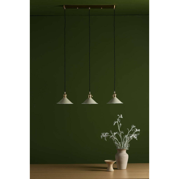 Vintage lampa wisząca do pokoju Hadano HAD3640-06 Dar Lighting mosiądz szara