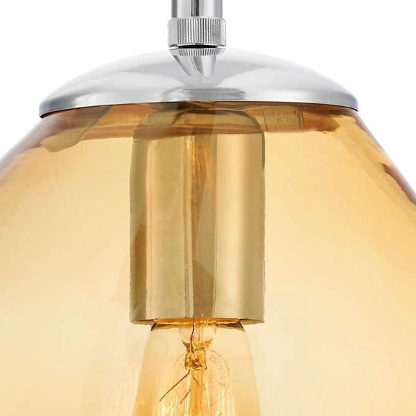 LAMPA wisząca AVIA S 10416115 Kaspa szklana OPRAWA zwis bursztynowy