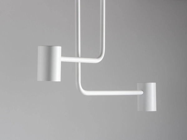 Jadalniana lampa sufitowa Luis nad stół metalowa biała