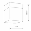 Kwadratowy plafon SIS 8054 IP44 kostka szklany metalowy biały czarny