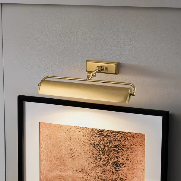 Klasyczna lampa ścienna Winchfield WINCHFIELD-PLM-AB nad lustro mosiądz