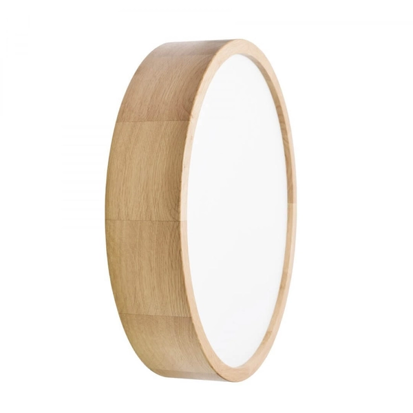 Natynkowa lampa okrągła 137623692146 drewniany plafon do sypialni