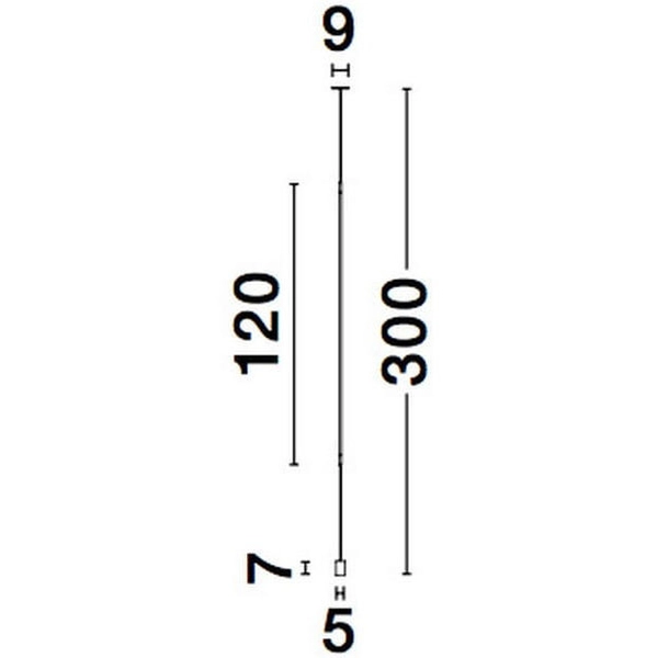 LAMPA sufitowo Podłogowa BUGA LE41359 Luces Exclusivas tuba OPRAWA metalowa LED 20W 3000K wpust czarny