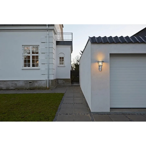 Metalowa lampa ścienna Lønstrup 71431031 IP44 zewnętrzna srebrny