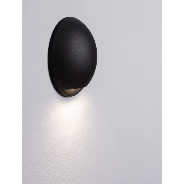 Ścienna lampa do ogrodu DONVELA LE75302 LED 3W 3000K IP65 czarna